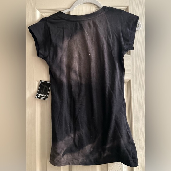 Dilligaf Black T-Shirt with Rhinestone Logo - Picture 5 of 5